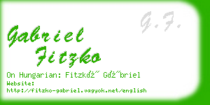 gabriel fitzko business card